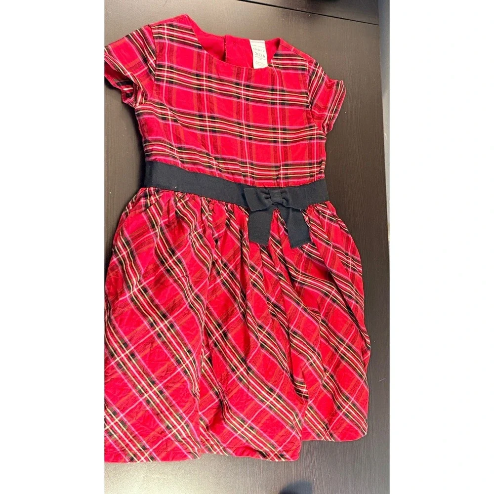Carter's Girls Tartan Plaid Dress Size 3Toddler, with Petticoat